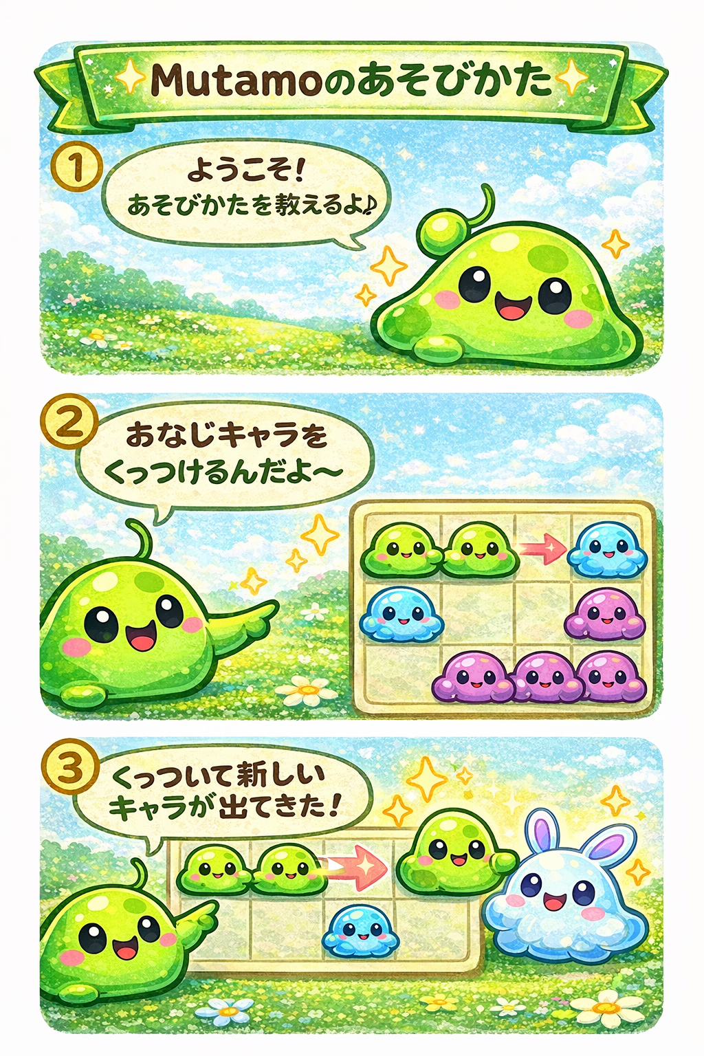 Mutamoの基本のあそびかた
